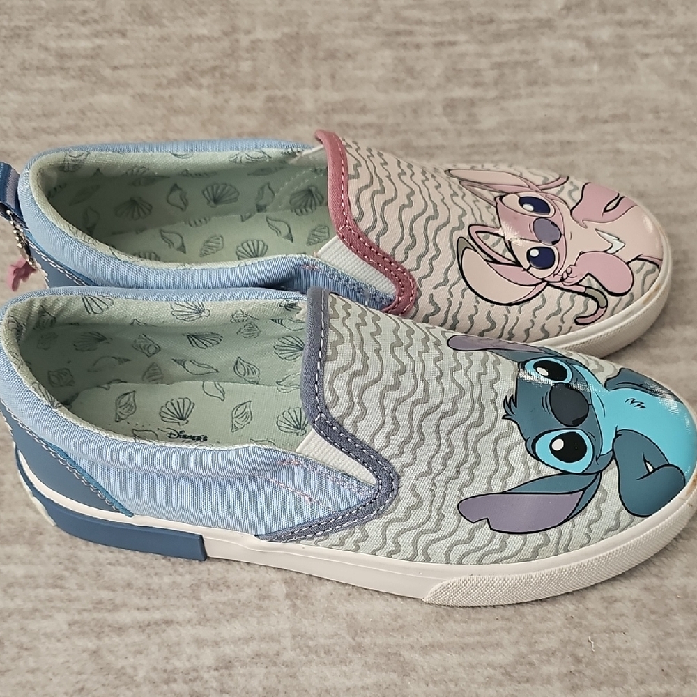 Disney Kids Slip-On Sneakers with Blue and Pink Stitch - Picture 3 of 4